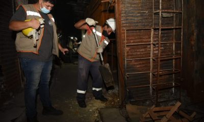 Los obreros ya comenzaron a reparar las casillas. (Foto)