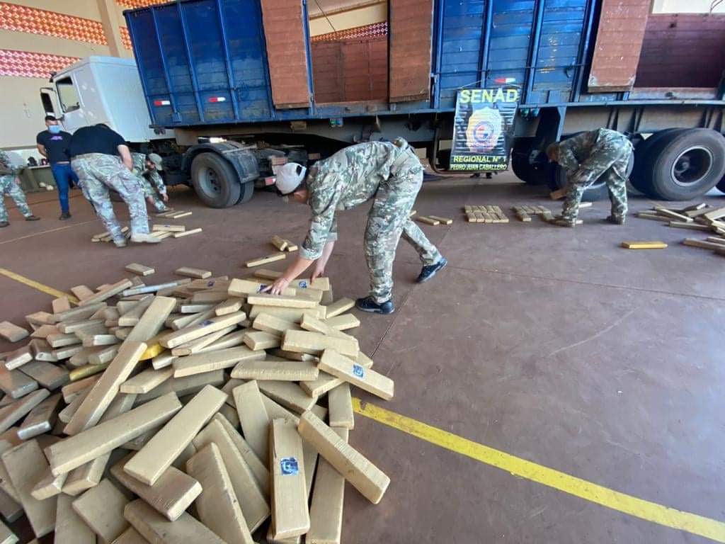 El cargamento incautado. (Foto: Gentileza Senad)