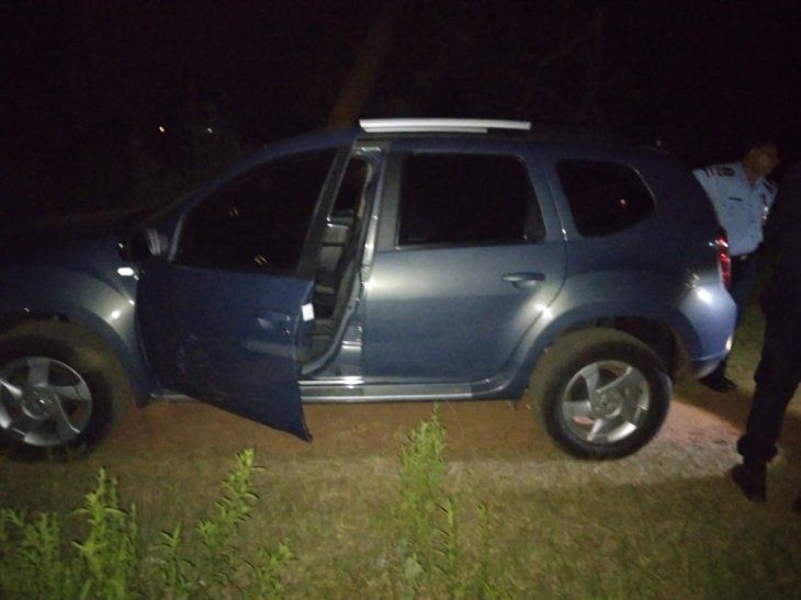 Así se encontró vehículo del escribano fallecido. Foto: Gentileza.