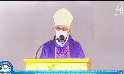 Monseñor Claudio Giménez, durante la homilía. (Foto: Captura de video).