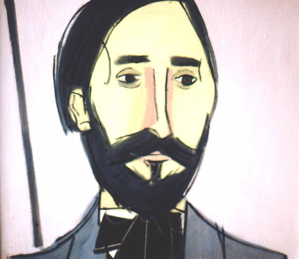 Rafael Barrett, retratado por el pintor argentino Luis Seoane. Cortesía
