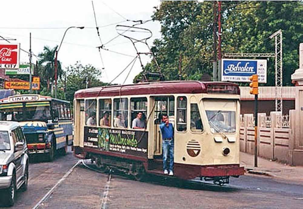 Tranvía que unía el barrio con el centro de Asunción. "Baúl de los recuerdos". Cortesía