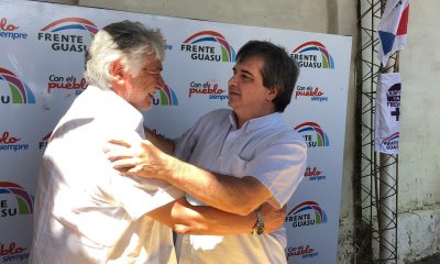 Fernando Lugo junto a Carlos Filizzola (Foto Frente Guasu).