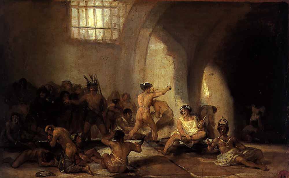 Francisco de Goya. "Casa de locos", 1812. Real Academia de Bellas Artes de San Fernando. Archivo