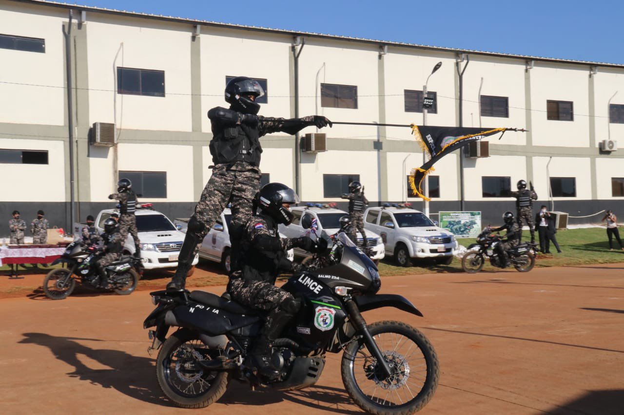 Grupo de la Unidad de Operaciones Tácticas Motorizadas, más conocido como Grupo Lince. (Foto Gentileza)