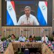 Mario Abdo participó de forma virtual del foro. (Foto Presidencia).