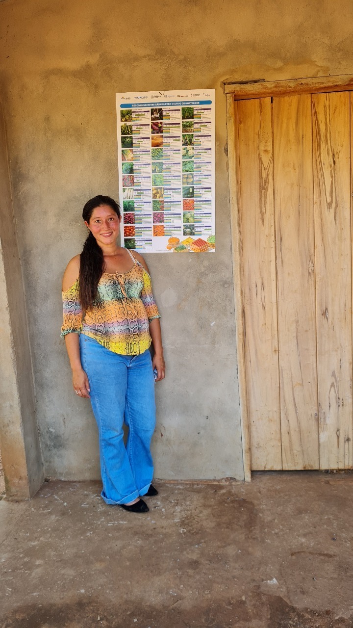 Jessica Paniagua, Beneficiara Mi Huerta en Villa Ygatimi. (Foto Gentileza)