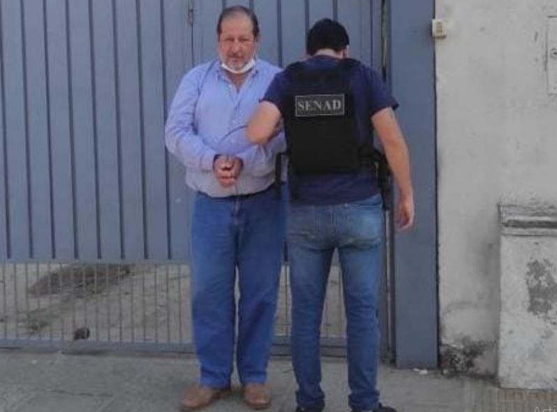 Julio Acevedo, ex director de Tacumbú fue detenido por la Senad. (Foto Senad)