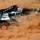 El coche del sueco Mattias Ekstrom avanza sobre la arena del desierto próximo a Riad, capital de Arabia Saudí, durante la quinta etapa del Dakar. Foto: Agencias.