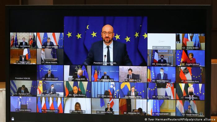 Charles Michel, en primera línea, es el presidente de la Consejo Europeo, con sede en Bruselas. Imagen de archivo Picture Aliance.