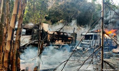 Las tropas del gobierno de la junta militar de Birmania detuvieron a los aldeanos en Hpruso, estado de Kayah, y testigos dijeron que entre ellos había mujeres y niños. Las tropas mataron a tiros a más de 30 personas y prendieron fuego a los cuerpos, según esos informes. Foto: Picture Aliance.