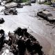 Correntadas de agua, lodo y piedras descendieron desde las laderas del volcán Pichincha y avanzaron arrasando vehículos e inundando casas y calles. Foto: Télam.