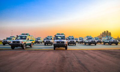 Las ambulancias donadas por Japón. (Foto Ministerio de Salud)