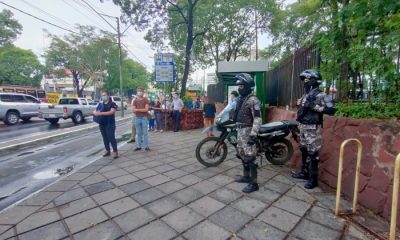 El Grupo Lince acompaña el operativo control y prevención de delitos en transporte público de pasajeros. (Foto Gentileza)