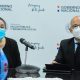 La doctora Sandra Irala y el doctor Héctor Castro, durante la conferencia de prensa que brindaron esta mañana. (Foto Ministerio de Salud)