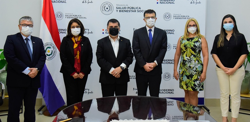 El nuevo representante de la Organización Panamericana de la Salud, oficina Paraguay, Dr. Marcelo Korc, se reunió con autoridades de la Salud de nuestro país. (Foto Ministerio de Salud)