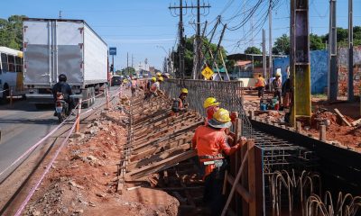 Obras para el tunel de Tres Bocas. Foto: Gentileza.