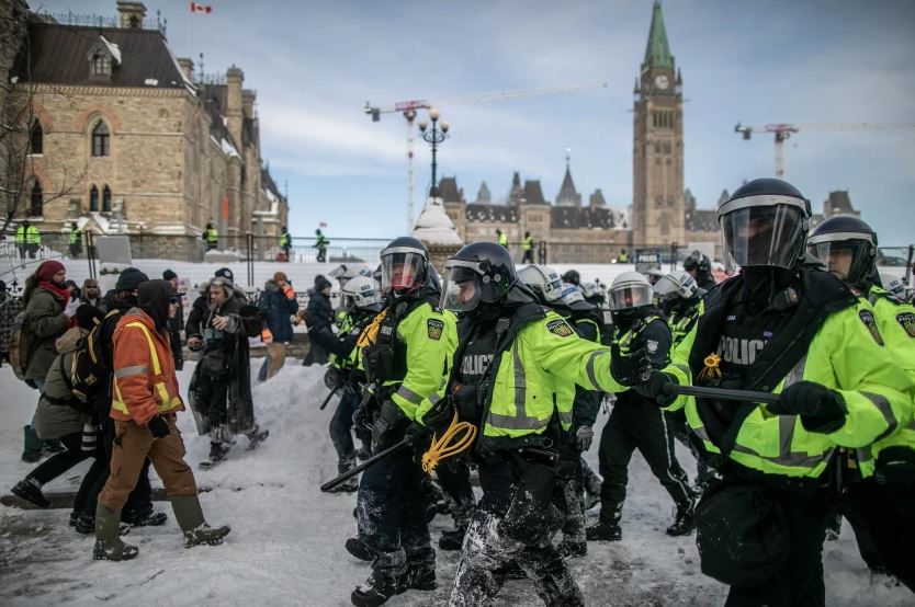 Canadá vivió un domingo de protestas. Foto: Agencias.