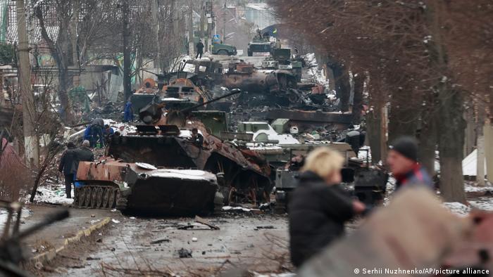 Tanques rusos destruidos en Ucrania. Foto: Picture Aliance.