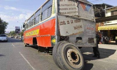 Bus chatarra, uno de los miles a los que el Gobierno subsidia.