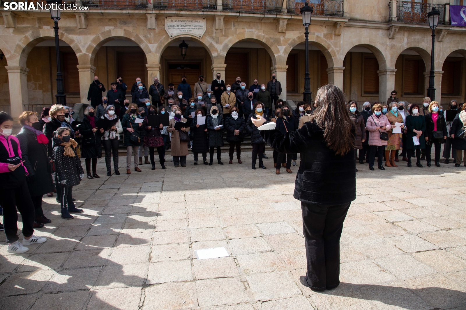 Coros en ciudades de España y Portugal, formaron parte del evento. Foto: sorianoticias.com