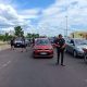 Manifestación de conductores en la Costanera de Asunción. (Foto Gentileza)