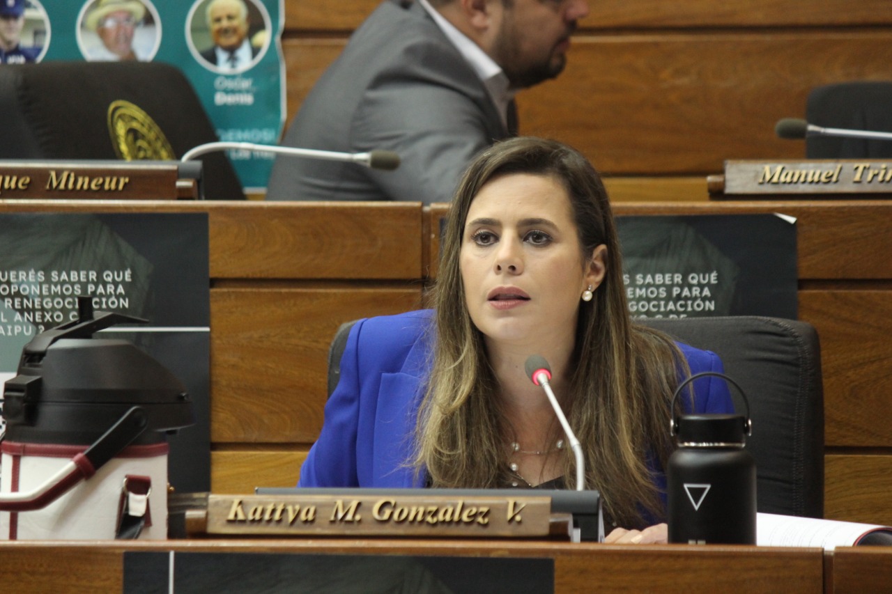 Kattya González en el Congreso. Foto: Diario El Poder.