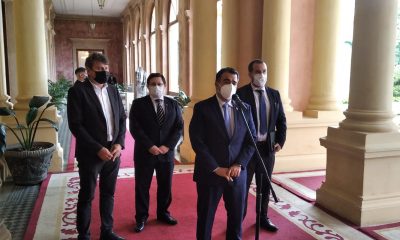 Oscar Llamosas en el Palacio de Gobierno. (Foto Presidencia).