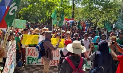 Marcha de campesinos. Foto: Radio Ñanduti