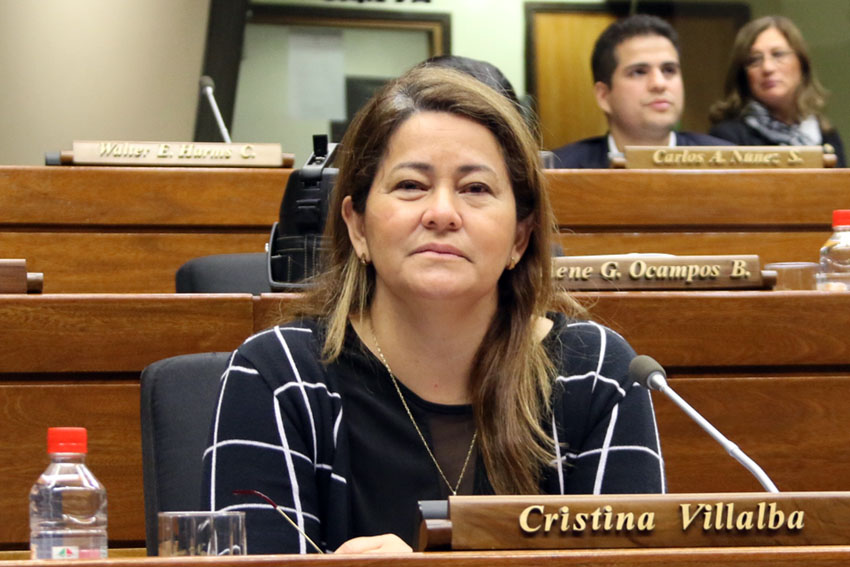 María Cristina Villalba, diputada. Foto: Diputados.