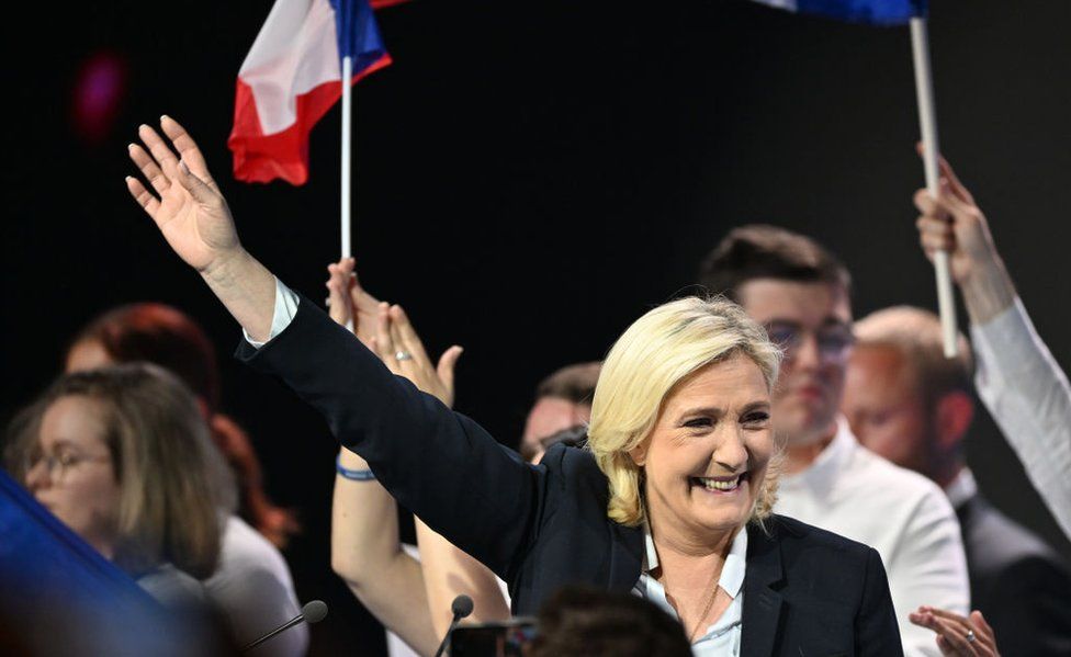 Marine Le Pen, candidata de ultraderecha en Francia. Foto: BBC Mundo.