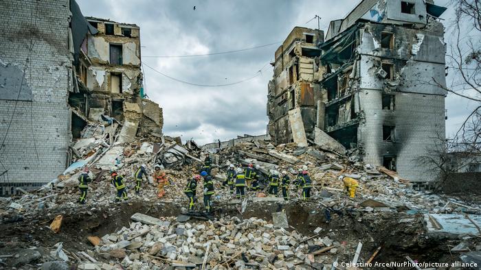 Destrucción en Borodianka, Ucrania por bombardeos rusos. Foto: Picture Aliance.