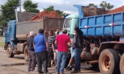 Los camioneros se reunieron en Limpio este viernes. (Foto 1020 AM)