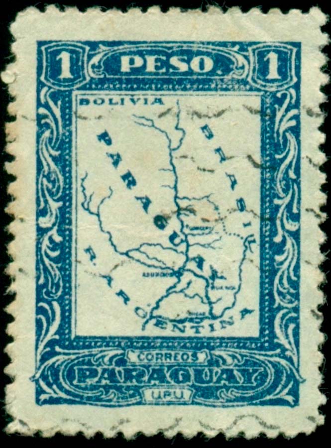 Chaco, 1924. Primera estampilla de la serie. Catálogo de estampillas del Paraguay.