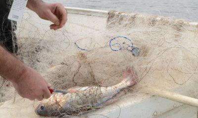 La CONALAYPA entregó al Ministerio del Ambiente más de 1.000 metros de redes de pesca, las cuales fueron extraídas del Lago Ypacaraí. Foto: Gentileza.