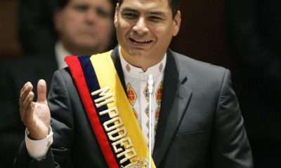 Rafael Correa expresidente de Ecuador fue condenado por cohecho delito. Foto: El Universo.