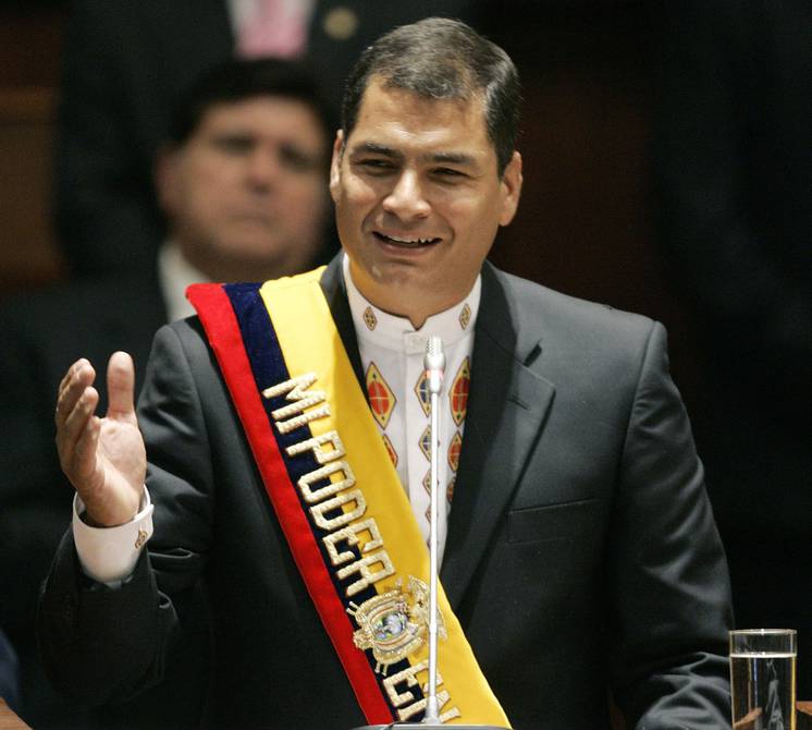 Rafael Correa expresidente de Ecuador fue condenado por cohecho delito. Foto: El Universo.