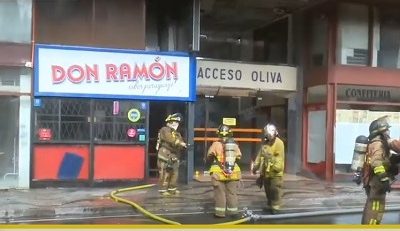 Principio de incendio en Asunción Super Centro. Foto: captura de video