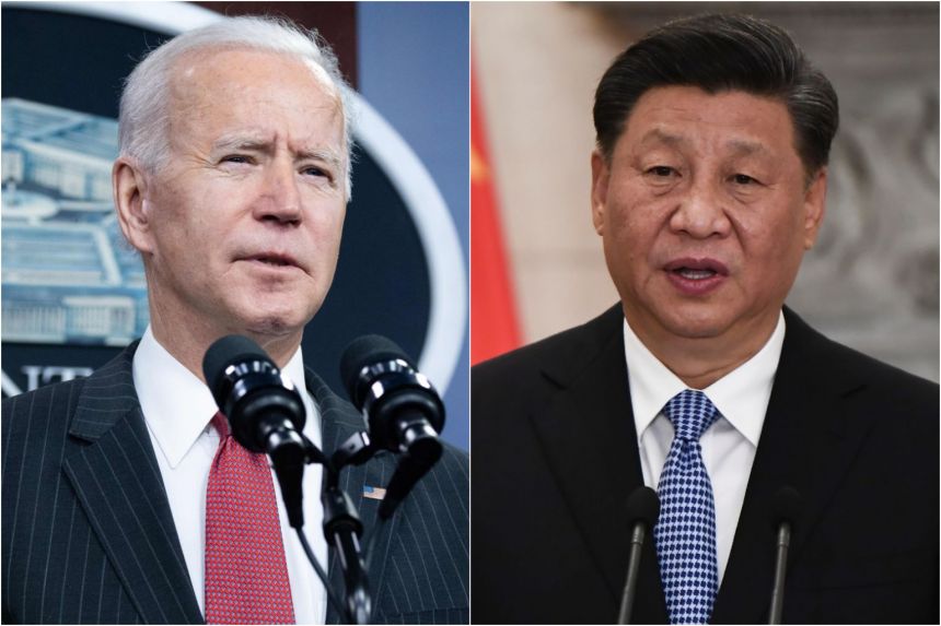 Joe Biden, presidente de EE.UU. y Xi Jinping, presidente de China. Foto: Asia News.