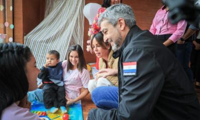 MArio Abdo durante su jornada de Gobierno en Guairá. Foto: IP