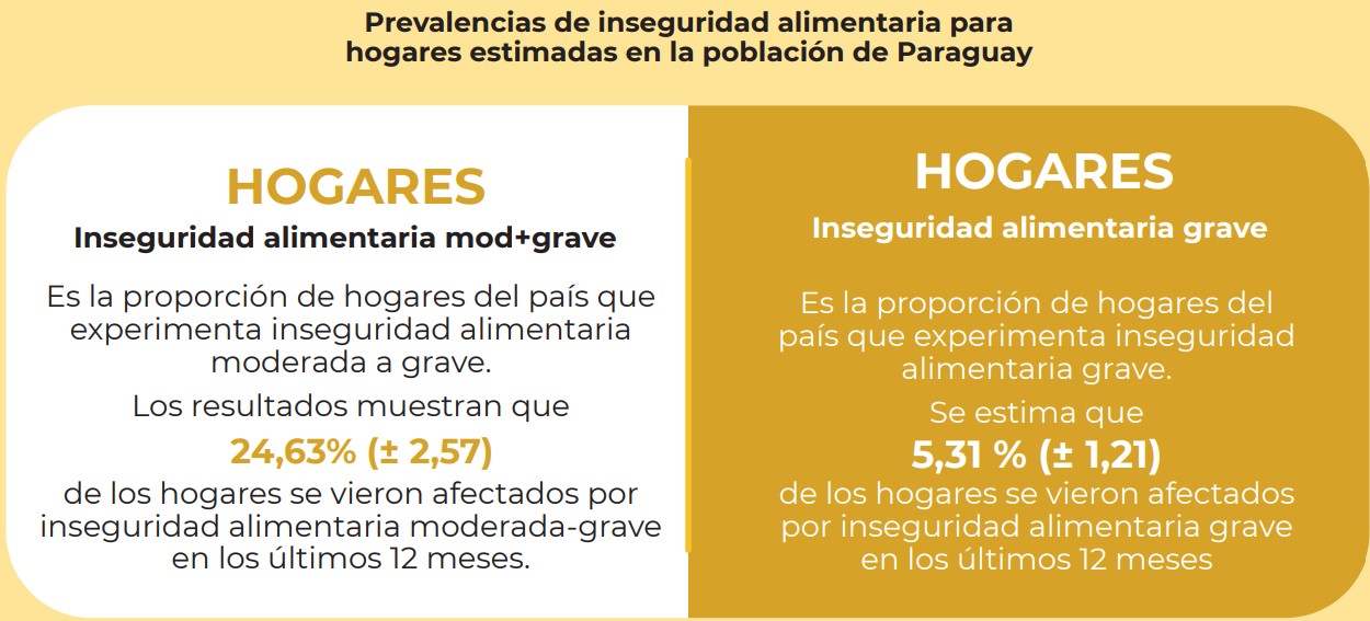 Datos del INE sobre inseguridad alimentaria. Foto: Gentileza