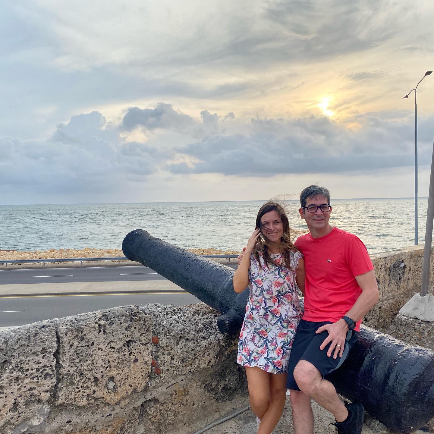 Marcelo Pecci y Claudia Aguilera, en su viaje de luna de miel. Foto: Instagram