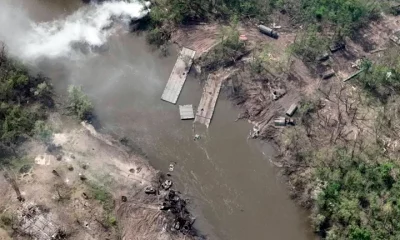 Ucrania frustra el cruce del río por parte de un batallón ruso y destruye al menos 58 vehículos. Foto: Infobae