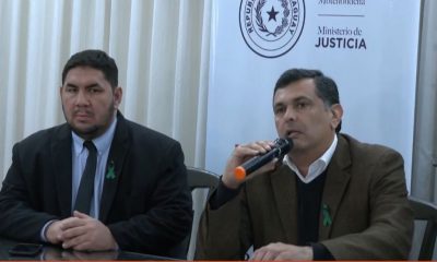 El ministro de Justicia, Édgar Olmedo brindó una conferencia de prensa. (Foto 780 AM)