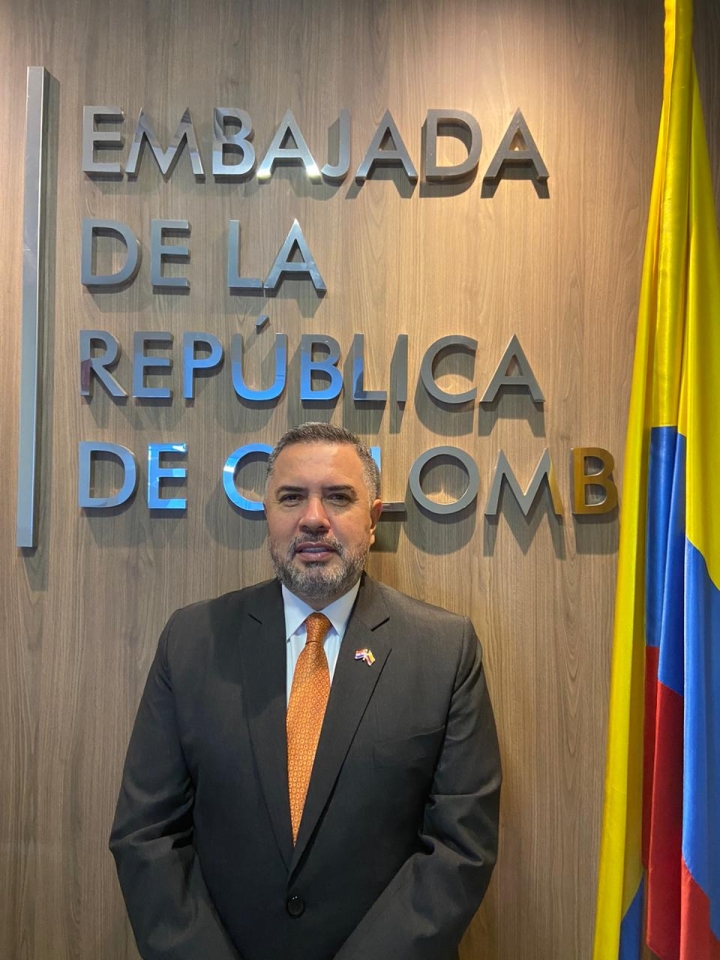 Fernando Sierra Ramos, embajador de Colombia en Paraguay. Foto: Gentileza. ARCHIVO.