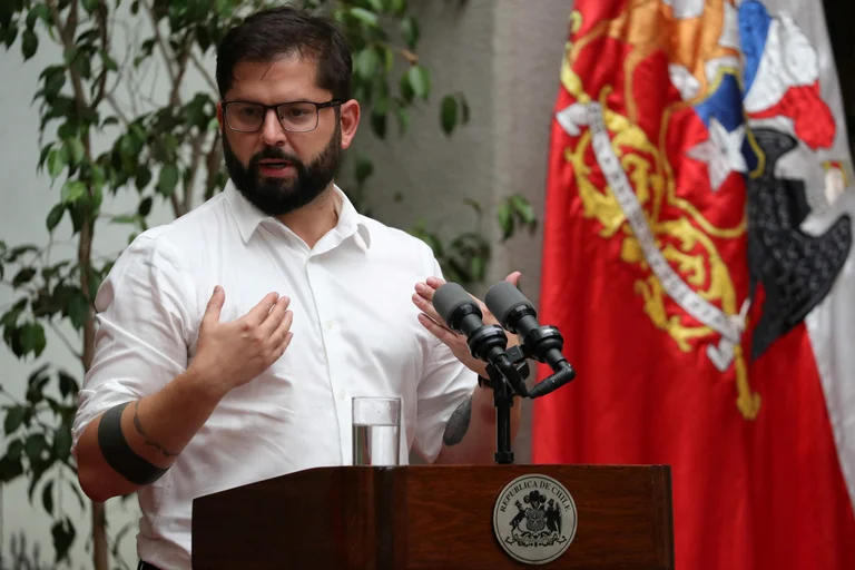 Gabriel Boric, presidente de Chile: Foto: Infobae