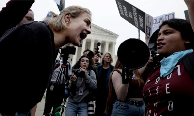 Manifestación a favor y en contra del aborto en EE.UU. Foto: Captura de pantalla