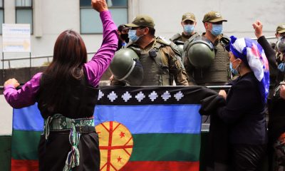 Miembros de la nación mapuche protestan en la ciudad de Temuco, en el sur de Chile, el 4 de noviembre de 2021. Foto: El País