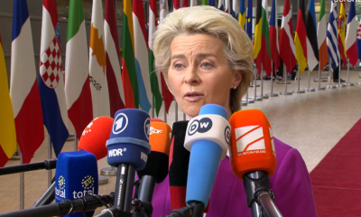 La presidenta de la Comisión Europea, Ursula von der Leyen. Foto: Captura de pantalla