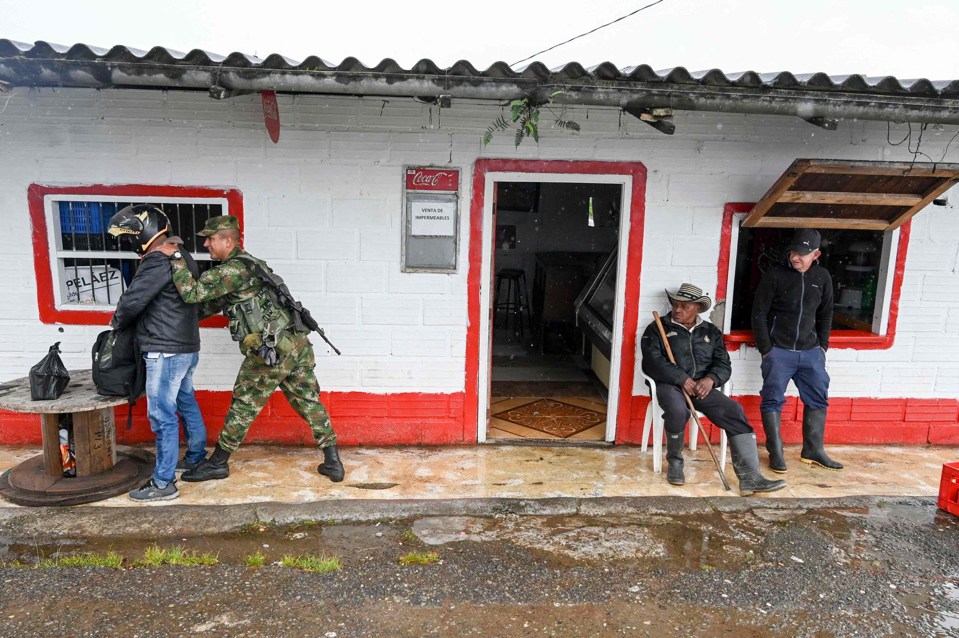 Puesto de control en Antioquia. Foto: El País